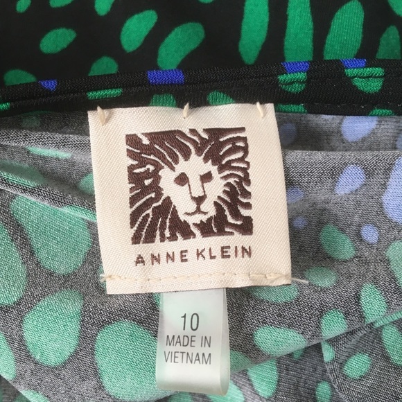 Sold🔥Anne Klein Multicolored Geometric Wrap Dress - Picture 6 of 7